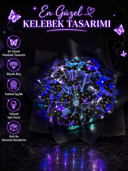 İmerosGifts Işıltılı Kelebek Buketi